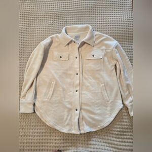 Fornia cream fleece Aztec button down, size small, oversized, shacket